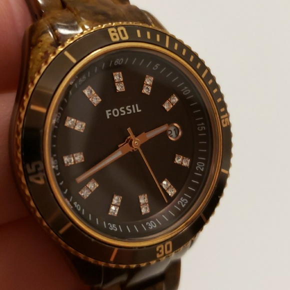 Fossil Watch with Diamond accents